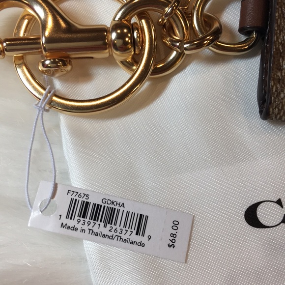 COACH Sign Canvas Picture Frame Bag Charm/Key Ring - Picture 7 of 8